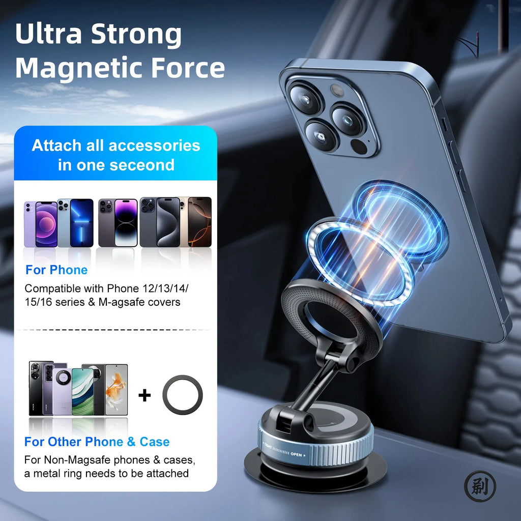 360° Magnetic Vacuum Car Phone Mount