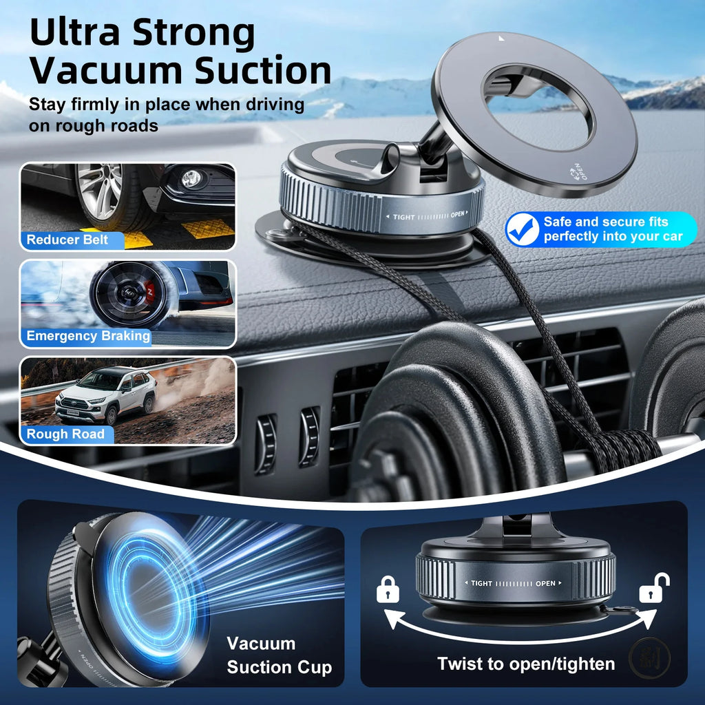 360° Magnetic Vacuum Car Phone Mount